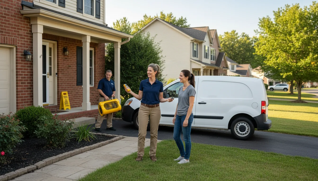 Residential water damage restoration in Evans, CO